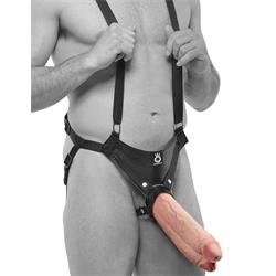 KC 11" Two Cocks One Hole Hollow Strap-on Suspende