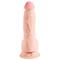 3D Triple Density Dildo with Balls Plus 5" Flesh