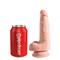 3D Triple Density Dildo with Balls Plus 5" Flesh