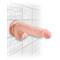 3D Triple Density Dildo with Balls Plus 5" Flesh