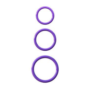 Fantasy C-Ringz Silicone 3-Ring Stamina Set Purple