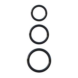 Fantasy C-Ringz  Silicone 3-Ring Stamina Set-Black