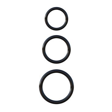 Fantasy C-Ringz  Silicone 3-Ring Stamina Set-Black