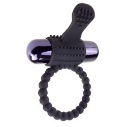 Fantasy C-Ringz  Vibrating Silicone Super Ring-Bla