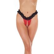 Rimba Amorable Open Briefs Black and Red One Size
