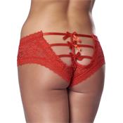 Wide Panties Corset Type Red One Size