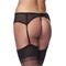 Garter Belt with Thong and Stockings Black