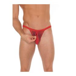 String with Zipper Red One Size