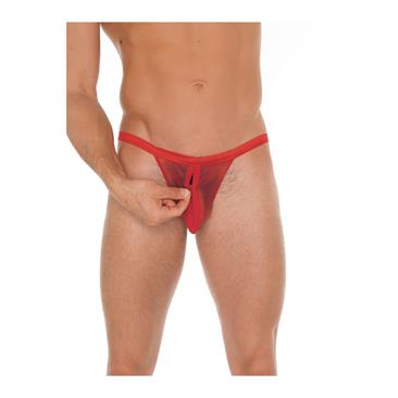 String with Zipper Red One Size