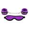 Rimba Bondage Play Handcuffs and Eyemask Purple