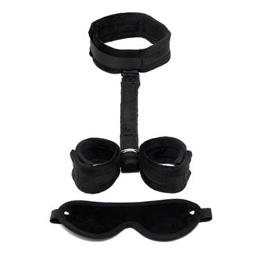 Soft collar to handcuff set with mask-Adjustable