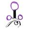 Rimba Bondage Play Handcuffs to Collar with Leash Adjustable and Detachable Purple