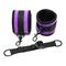 Rimba Bondage Play Ankle Cuffs with Adjustable Spreader Strap Adjustable Purple