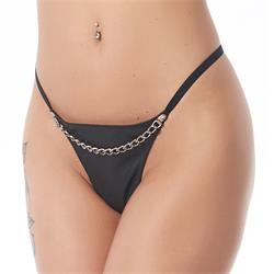 Rimba Bondage Play G-String with Chain Black