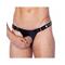 Leather G-String Adjustable with Oppening