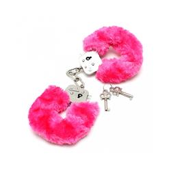 Police cuffs with Pink Fur-Adjustable