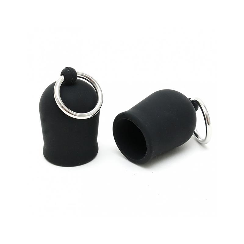 Nippe Suckers with Ring Silicone Black