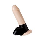 Rimba Látex Play Anillo para Pene y Testículos Color Negro