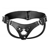 Bodice Corset Style Strap On Harness Black