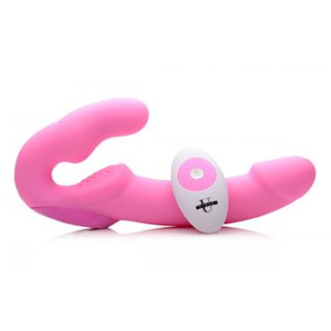 Urge Strapless Strap-On Vibrator - Pink