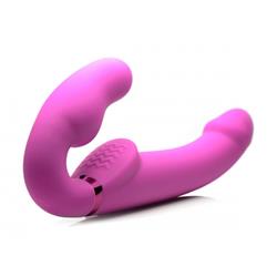 Inflatable Strapless Strap-on Inflatable Function with Remote Control Pink