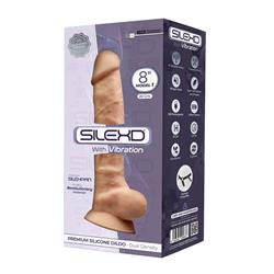 Dildo SilexPan 10 Vibrating Functions Model 1 8" Flesh