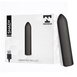 Vibrating Bullet Shady USB Black Waterproof