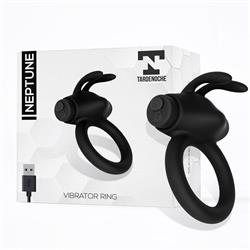 Vibrating Ring Neptune USB Silicone Black