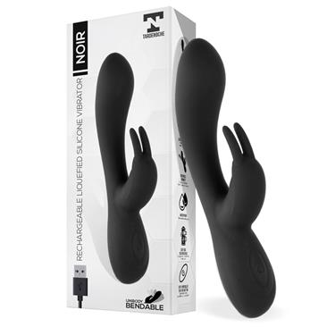 Unibody Vibrator Noir Liquefied Silicone USB Black