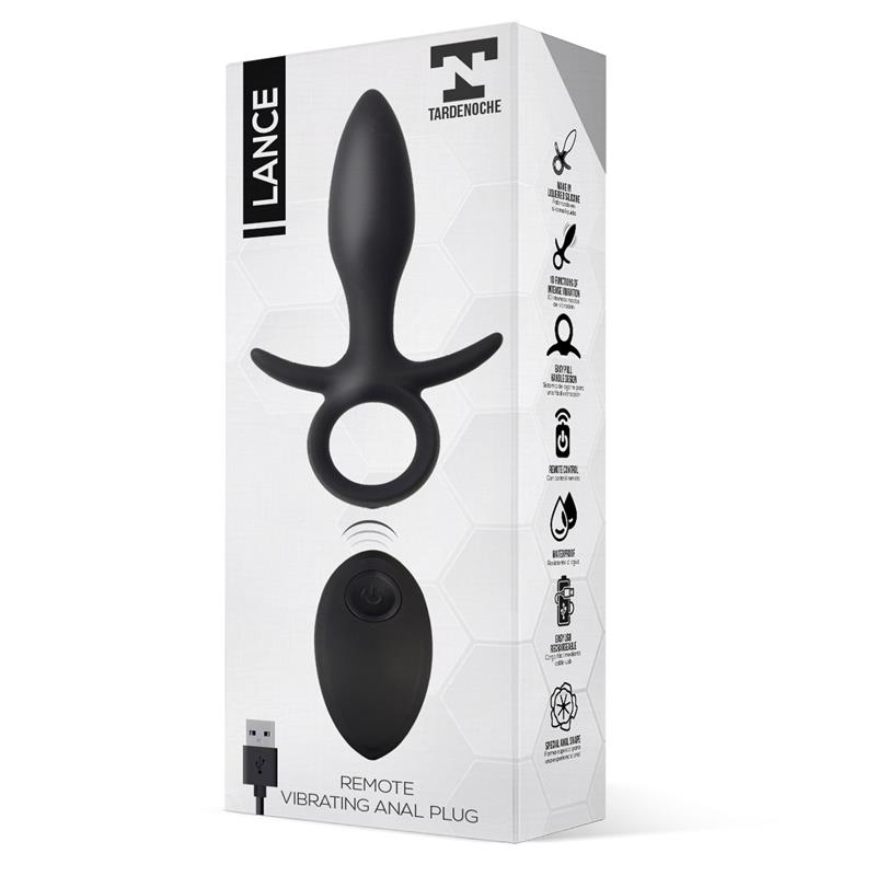 Lance Anal Plug Remote Control Liquified Silicone USB