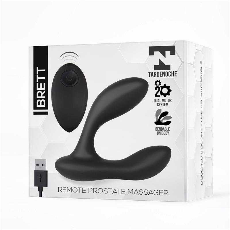 Brett Prostate Massager Remote Control USB Liquid Silicone