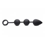 Large Silicone Weighted Anal Chain Black