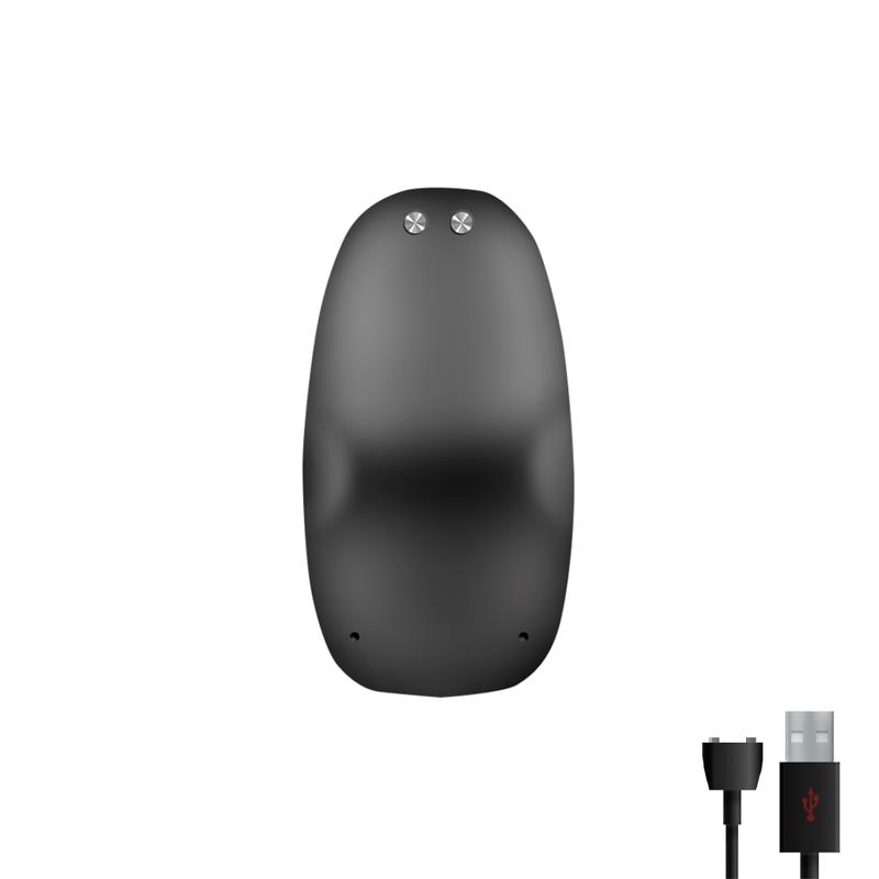 Asher Butt Plug with Remote Control Magnetic USB Black