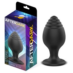 Steps L Anal Plug Black Silicone 90 mm x 45 mm