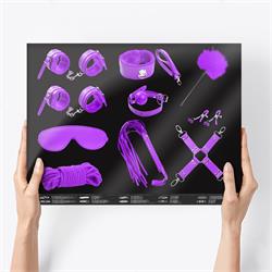 Bondage Set with 10 Pieces Purple