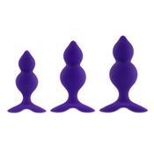 Bibi Twin Set de 3 Plugs Anales Púrpura