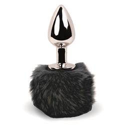 Bunny Tail Butt Plug Black