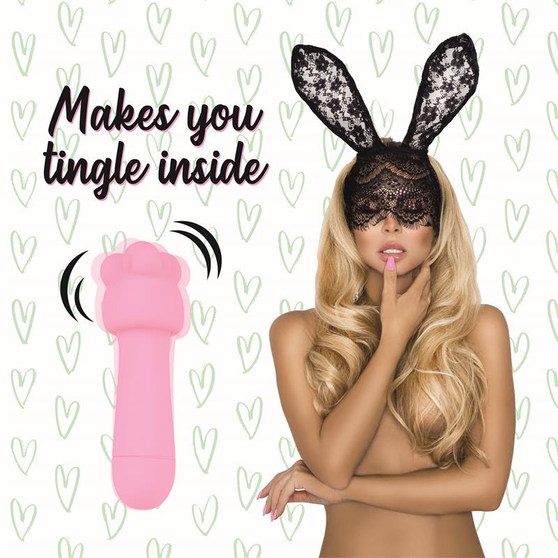 Mister Bunny Massage Vibe with 2 Silicone Caps Pink