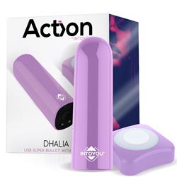 Dhalia USB Super Bullet with Remote Purple