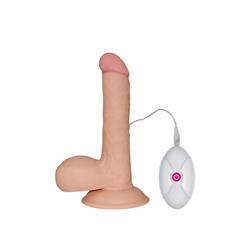 Dildo The Ultra Soft Dude with Vibration 7.5" Flesh