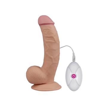 7.5" The Ultra Soft Dude Vibrating-Flesh