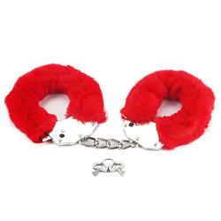 Fluffy Hand Cuffs-Red