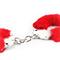 Fluffy Hand Cuffs-Red