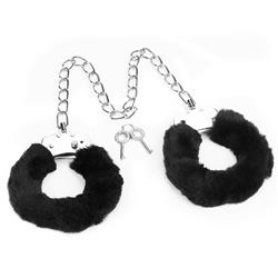 Fluffy Leg Cuffs-Black