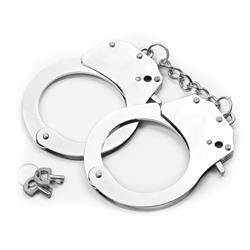 Metal Hand Cuffs-Silver