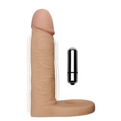 Dildo The Ultra Soft Double with Vibration 5.8" Flesh