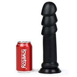 Dildo King Sized Anal Ripples 11.25" Black