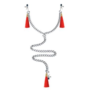 Nipple Clit Tassel Clamp-Red