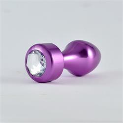 Butt Plug Purple Rosebud with Jewel