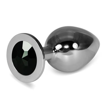 Large Silver Plug-Black